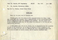 Memo regarding P1/2 Jobs, 9th November 1953