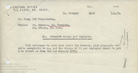 Memo regarding the standard charge per employee, 7th January 1955