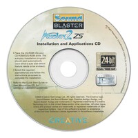Sound Blaster Audigy 2 Z5 Installation and Applications CD