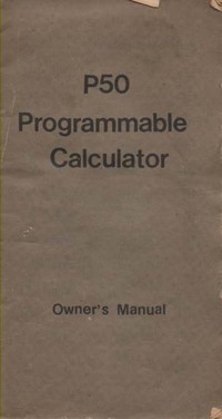 Commodore P50 Calculator Owners Manual
