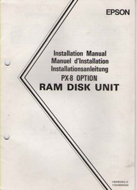 Epson PX-8 Option RAM Disk Installation Manual