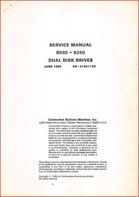 Commodore - Service Manual - 8050 and 8250 Dual Disk Drives