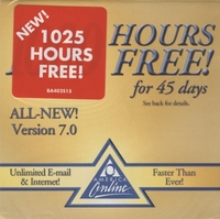AOL Version 7.0 1025 Hour Trial CD