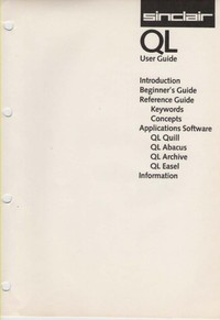 Sinclair QL User Guide