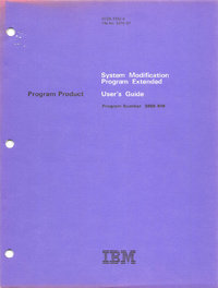 Program Product - System Modification Program Extended (SMP/E) Terminal Users Guide