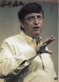 Bill Gates signed publicity photograph