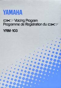 Yamaha FM DX7 Voicing Program YRM-103