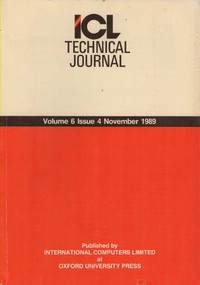 ICL Technical Journal Volume 6 Issue 4 November 1989