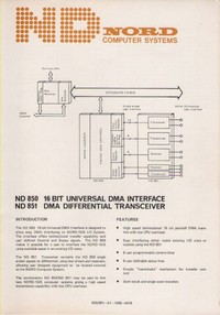 NORD ND 850 and ND 851 Leaflet