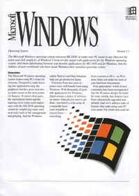 Microsoft Windows 3.1 Sales Leaflet