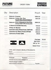 Osborne Express Price List and Order Forms