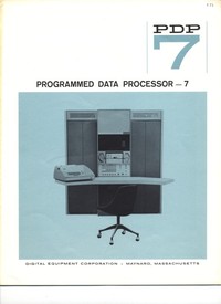 Digital Equipment Corporation PDP-7 Programmed Data Processor - 7 Brochure