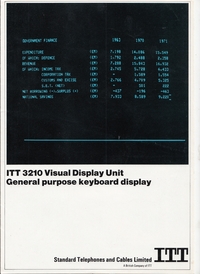 ITT 3210 Visual Display Unit - Promotional Leaflet