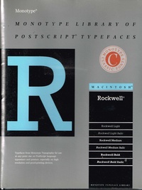 Monotype Library of Postscript Typefaces  - Macintosh - Rockwell