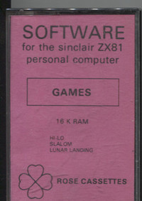Sinclair ZX81 Games (Rose)