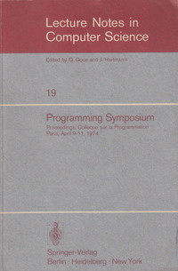 Lecture Notes in Computer Science 19 Programming Symposium