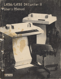 LA36/LA35 DECwriter II User's Manual (2nd Edition)