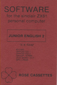 Sinclair ZX 81 Software - Junior English 2
