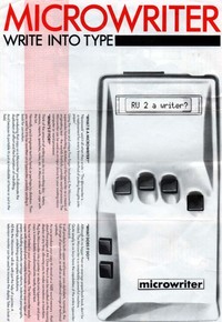 Microwriter Write Into Type Leaflet