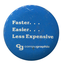 Compugraphic Promotional Pin Badge