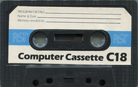 RST Computer Cassette C18