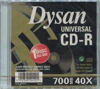 Dysan Universal CD-R - Black