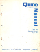 Qume QVT-108 Operator Manual