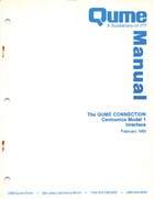 Qume Connection Centronics Model 1 Interface