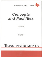 DX 10 Operating System Concepts and Facilities Volume 1