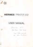 Hermes Printer 612 - User Manual