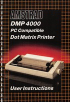 Amstrad DMP 4000 - Owners Manual