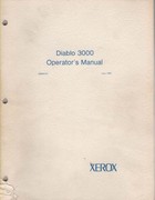 Xerox Diablo 3000 Operators Manual