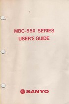 Sanyo MBC-550 series Users Guide