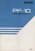 Epson PF-10 Disk Drive Operating Manual