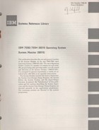 IBM 7090/7094 IBSYS Operating System System Monitor (IBSYS)