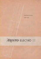 Aristo Electro Slide Rule Instructions
