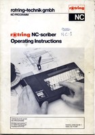 Rotring NC-scriber Operating Instructions