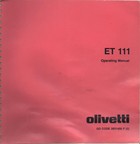 Olivetti ET 111 Daisy Wheel Typewriter Manual