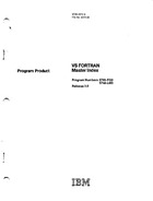 VS FORTRAN Master Index