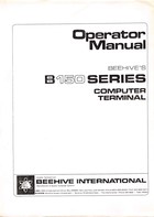 Beehive B150 Series Computer Terminal - Operator Manual