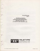 Teletype Technical Manual for 33 teletypewriter sets Bulletin 310B Vol 2