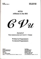 CVu Volume 9 Issue 1 - November 1996