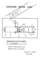 Rank Xerox - Carriage Motor Assy of 630 Printer (127 S 87009) - Chapters 6.7 and 6.8 - Draft