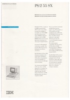 IBM PS/2 55 SX - Technical Specifications Brochure