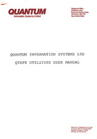 QTape v 3.4 Utilities User Manual - Quantum Information Systems Limited