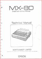 Epson - MX-80 Dot Matrix Printer - Technical Manual