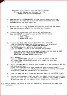 Miscellaneous Engineer Instructions for the Xerox 820-II