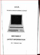 A.S.D. - Technical Service Planning and Support - 820 Family - Latest Information