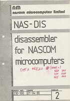 NAS-DIS - disassembler for NASCOM microcomputers