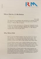 RM Nimbus Silicon Disk for 1.5 Mb Nimbus PN 16838